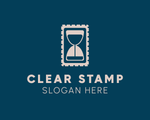 Hour Glass Stamp logo design