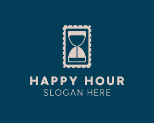 Hour Glass Stamp logo design