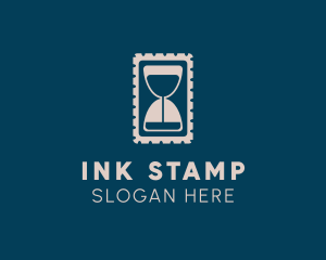 Stamp - Hour Glass Stamp logo design