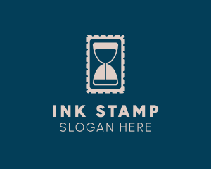 Hour Glass Stamp logo design