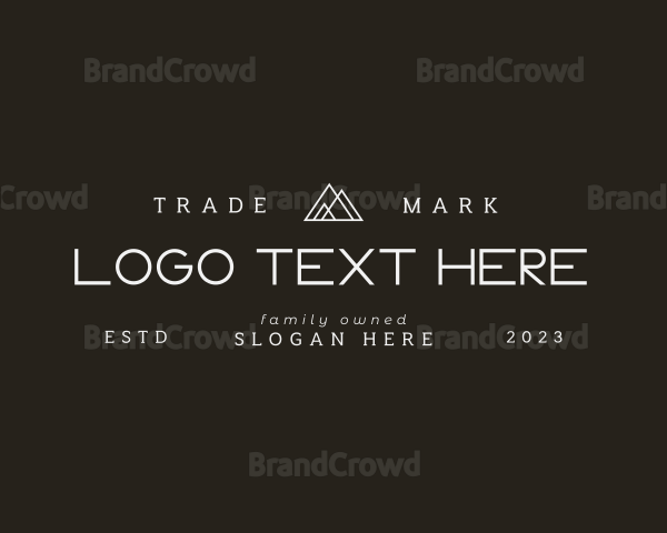 Masculine Business Wordmark Logo