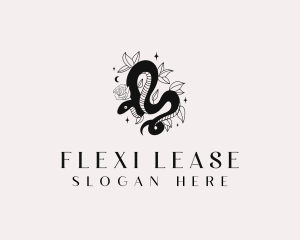 Floral Snake Boho Logo