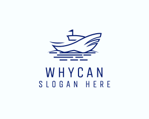 Fisherman - Ship Line Nautical logo design