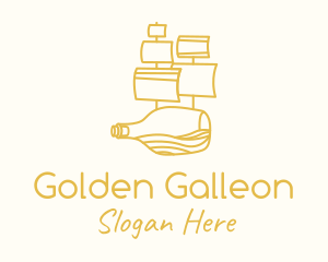 Galleon - Galleon Ship Bottle logo design