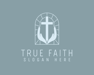 Belief - Religious Worship Cross logo design