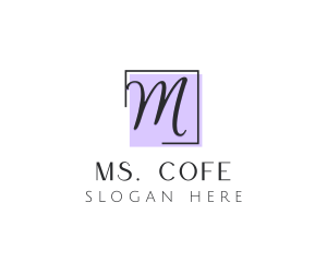 Feminine Cosmetics Makeup Boutique logo design