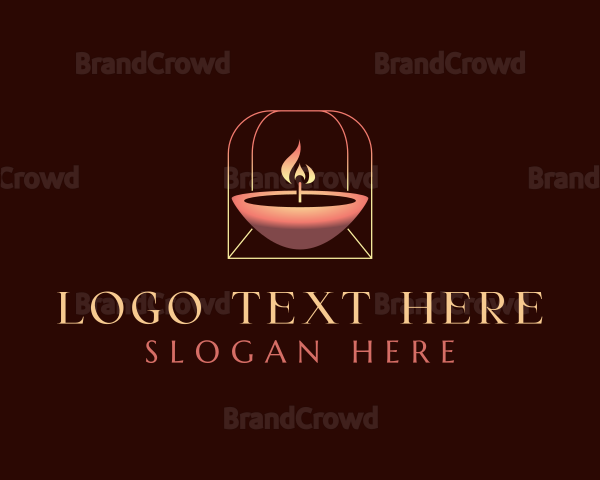 Candle Light Flame Logo