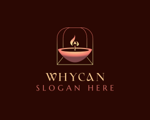 Candle Light Flame logo design
