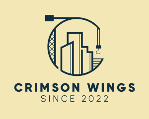 City Construction Crane logo design