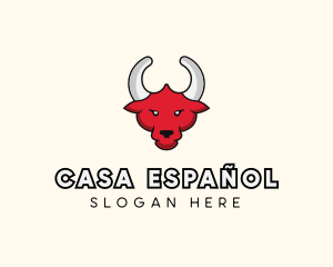 Spanish - Matador Bull Head logo design