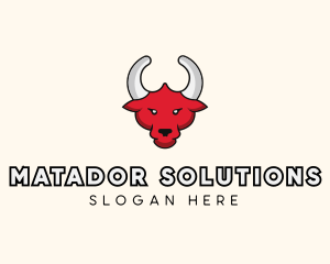 Matador Bull Head logo design