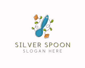 Floral Baking Spoon logo design