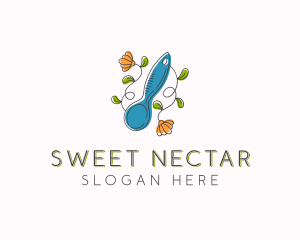 Floral Baking Spoon logo design