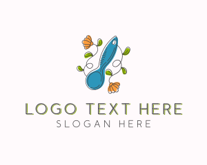 Pastry - Floral Baking Spoon logo design
