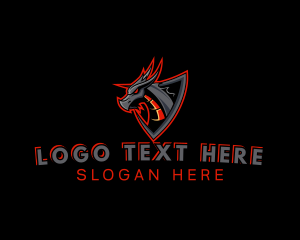 Shield - Mythical Dragon Gaming logo design