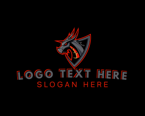 Fantasy - Mythical Dragon Gaming logo design