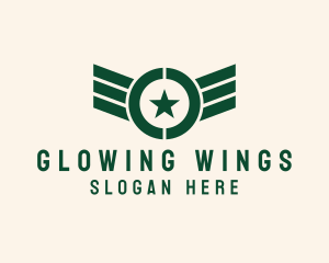 Military Pilot Wings logo design