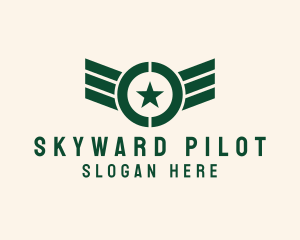Military Pilot Wings logo design