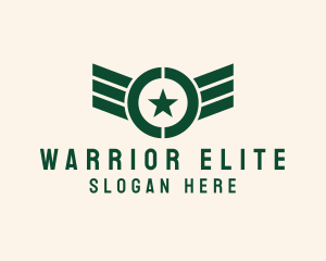 Military Pilot Wings logo design