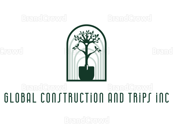 Shovel Plant Gardening Logo