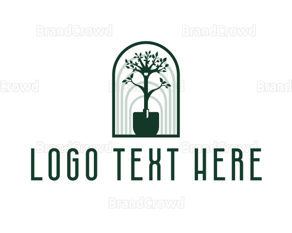 Shovel Plant Gardening Logo