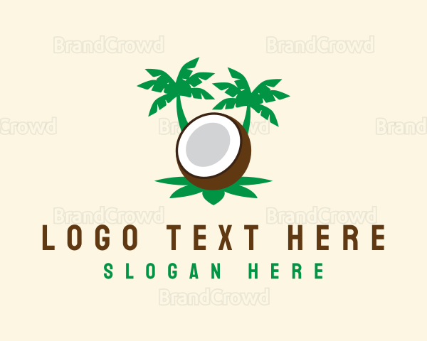 Palm Tree Coconut Logo