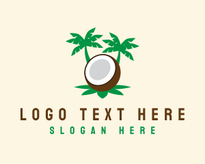 Coconut - Palm Tree Coconut logo design