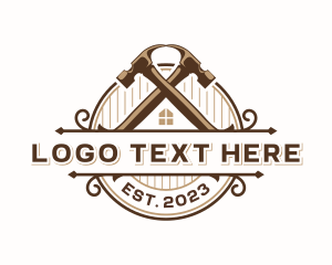 Craft - Hammer Carpentry Window logo design