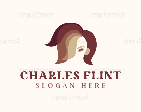 Beauty Female Hairdresser Logo