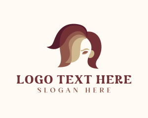 Beauty Female Hairdresser Logo