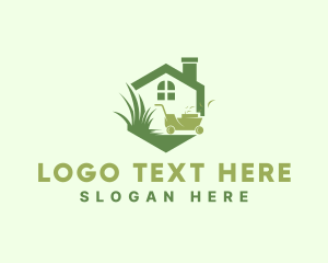 Bush - Home Grass Lawn Mower logo design