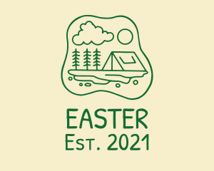 Tourism - Forest Tent Camp logo design