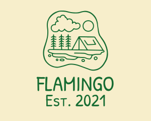 Camping Grounds - Forest Tent Camp logo design