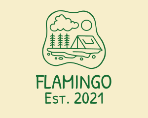 Summer Camp - Forest Tent Camp logo design