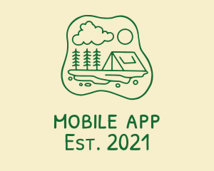 Trip - Forest Tent Camp logo design