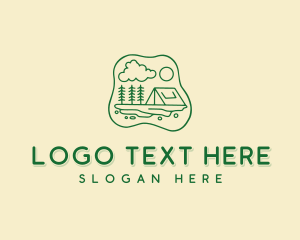 Outdoor - Forest Tent Camp logo design