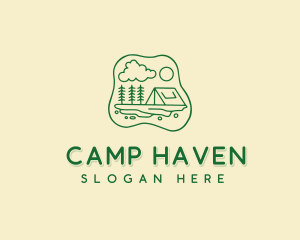 Forest Tent Camp logo design