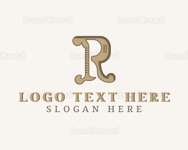 Retro Antique Boutique Letter R Logo
