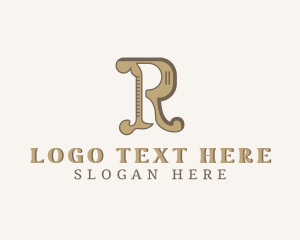 Vintage - Retro Antique Boutique Letter R logo design