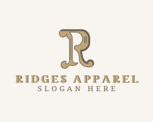 Retro Antique Boutique Letter R logo design