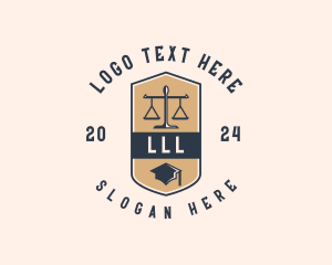 Elearning - Law School Academia logo design