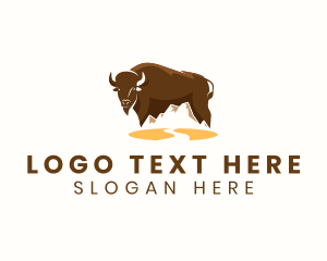 Ox - Wild Buffalo Farm logo design