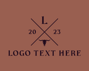 Rodeo - Western Rodeo Bull logo design