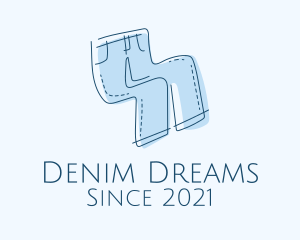 Clothing Pants Denim Jeans logo design