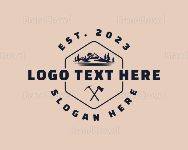 Hexagon Hiking Adventure Logo