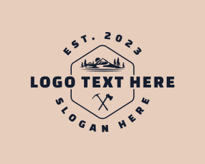 Tour - Hexagon Hiking Adventure logo design