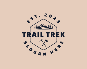 Hike - Hexagon Hiking Adventure logo design