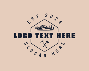 Explore - Hexagon Hiking Adventure logo design