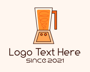 Refreshment - Orange Smoothie Blender logo design