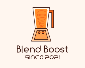 Smoothie - Orange Smoothie Blender logo design